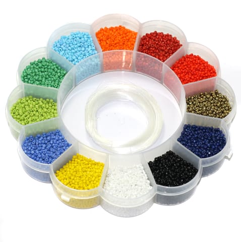 Opaque Colors Glass Seed Beads Kit