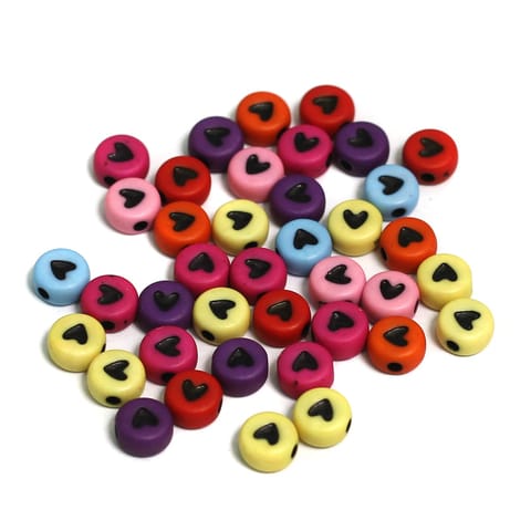 500 Pcs, 6mm Acrylic Round Hearl Beads Multicolor