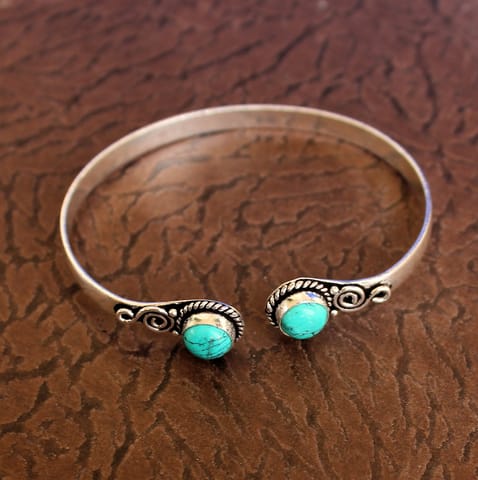 German Silver Turquoise Stone Bracelet
