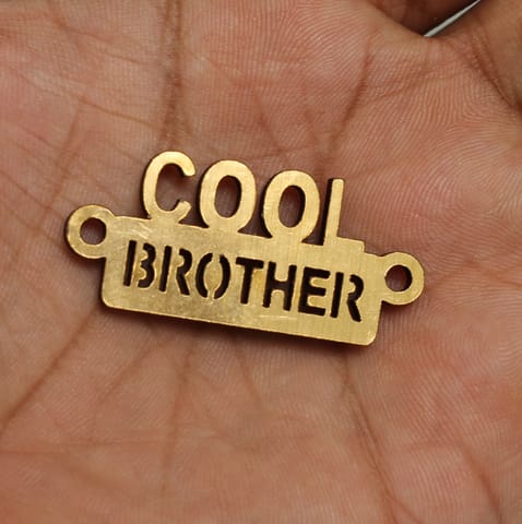 5 Pcs "Cool Brother" Wooden Rakhi Charms connector