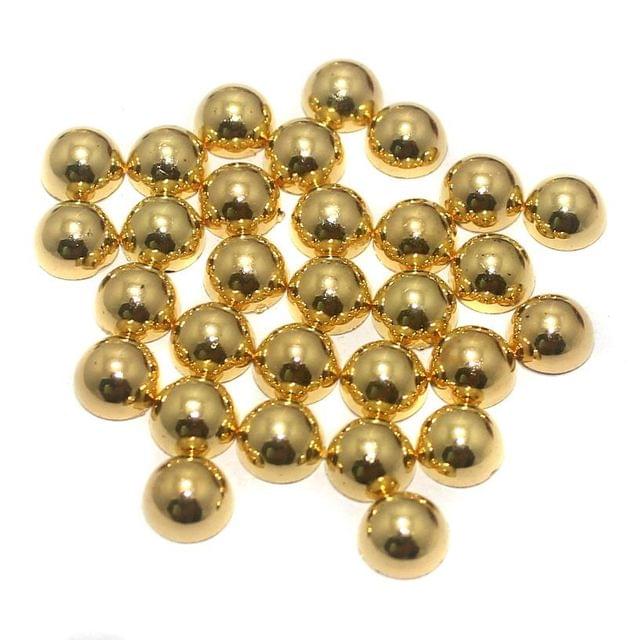 50 Gm Silk Thread Jewellery Making & Decorating Golden Acrylic Chatons Round 8 mm