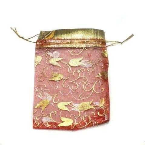 Potli Bags Peach for Jewellery Gift & Craft 14x10cm, Pack of 100 pcs