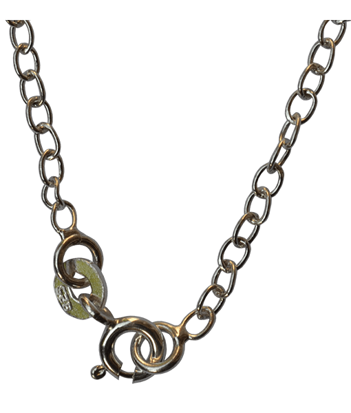 Sterling Silver Oval Link Chain-40 Cms