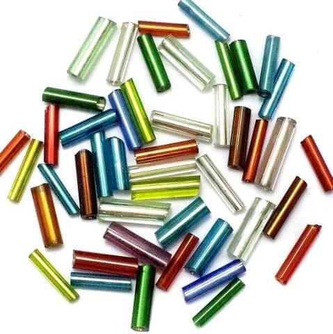 1000+ Inside Silver Foil Tube Beads Assorted 4-12mm