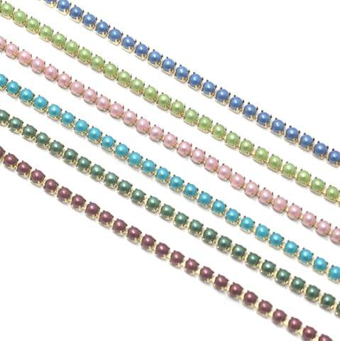 Jewellery Making Colorful Pearl Chain Combo 6 Colors (3)