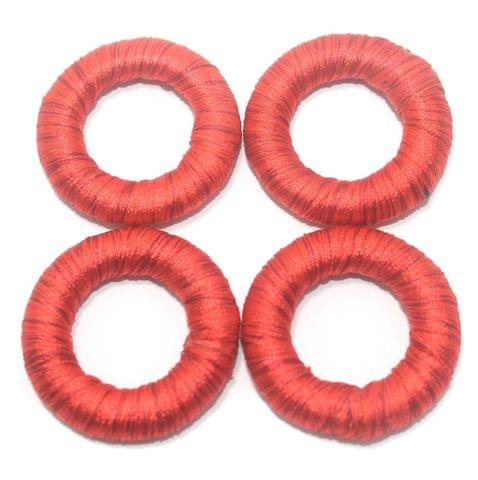 25 Pcs. Crochet Ring Red 36 mm