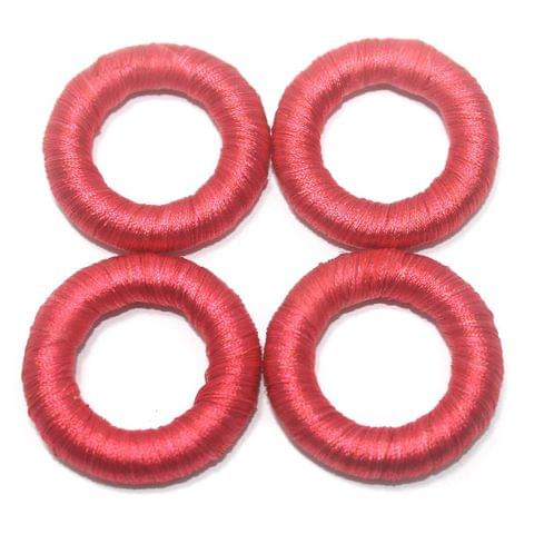25 Pcs. Crochet Ring Tomato Color 36 mm