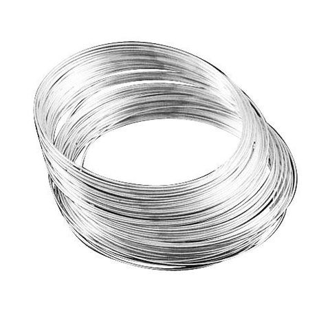 100 Rows. Silver Finish Memory Wire For Bracelets Size 2.4