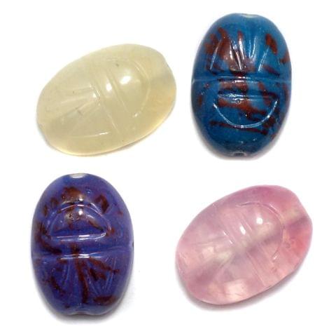 5 Glass Cabochon Beads Assorted 20-28mm