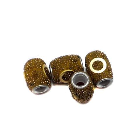 10 Pcs. Lac Oval Beads Yellow 15x12mm