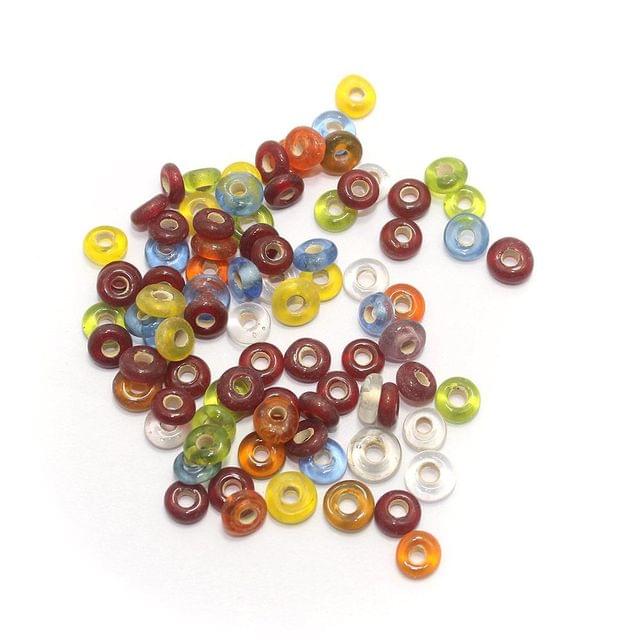950+ Glass Donut Beads Assorted 5-8mm