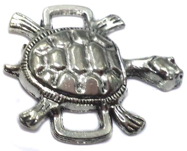 8 German Silver Tortoise Connectors 25x21mm