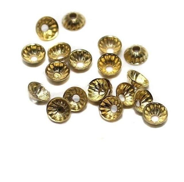 500 Metal Bead Caps Golden 5mm