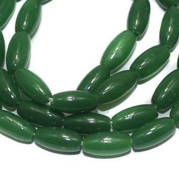 Jaipuri Beads Light Green Oval 5 Strings 8x6mm