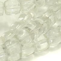5 strings Crystal Faceted Tyre Beads Trans White 8mm