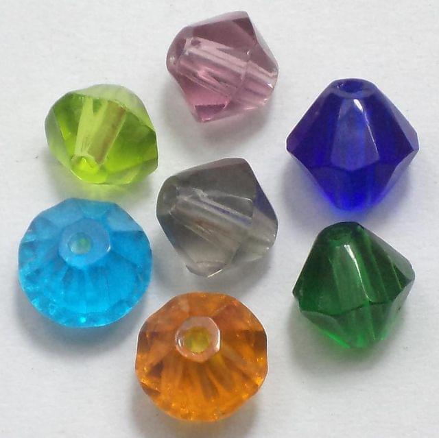 50 Faceted Bicon Assorted 6mm