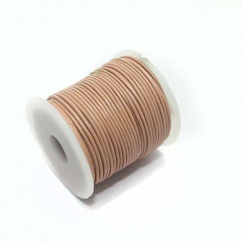 Jewellery Making Leather Cord 1mm Peach-25 Mtr