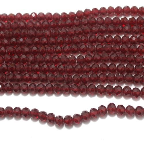 Faceted Crystal Beads Red 10mm 70+ Beads 1 String