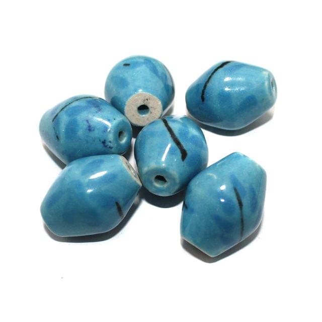 10 Pcs Ceramic Beads Assorted 32x25 mm