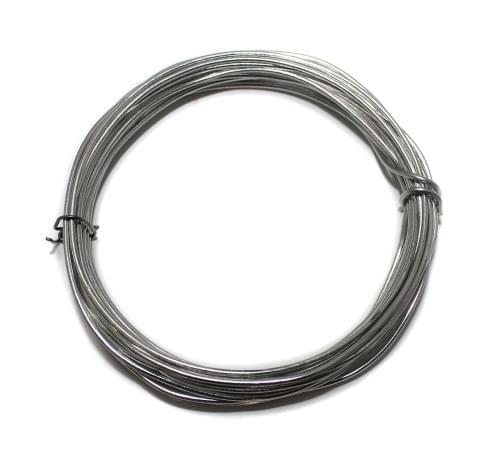 10 Mtrs Silver Plated Brass Craft Wire, 20 Gauge (0.90 mm)