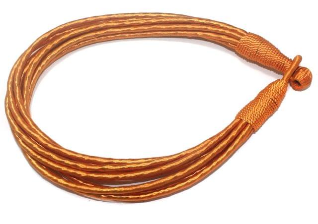 Silk Thread Necklace For Girls Orange 21 Inch
