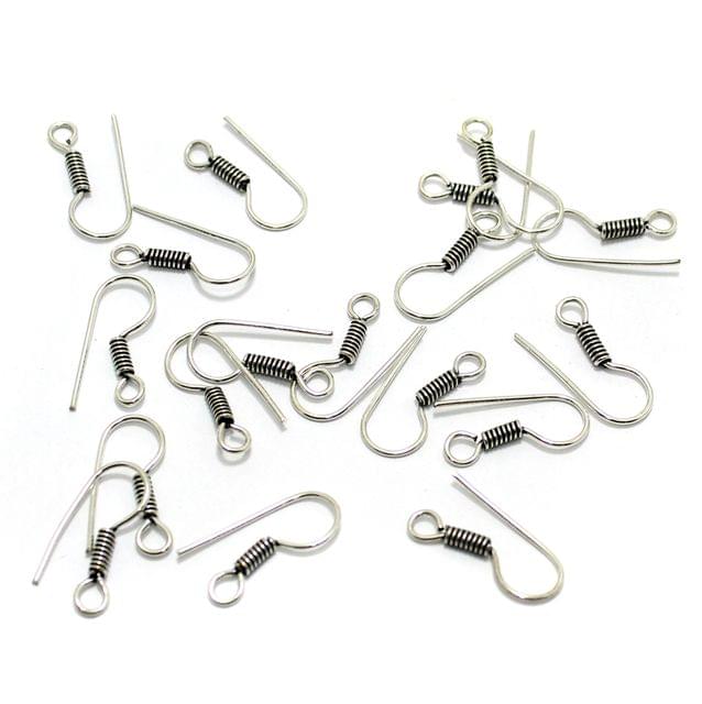 50 Pcs Earring Hooks Silver