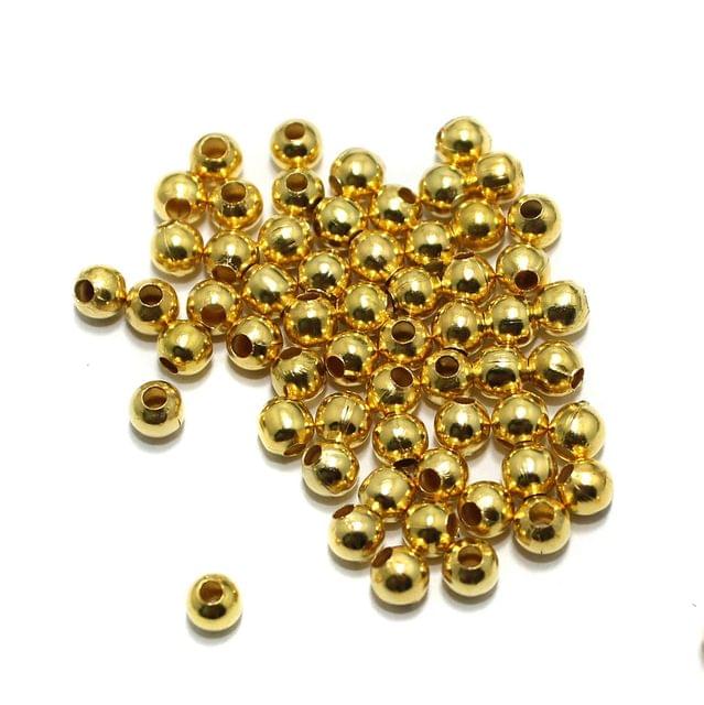 100 gm Golden Metal Balls 4mm, Approx 880 Pcs