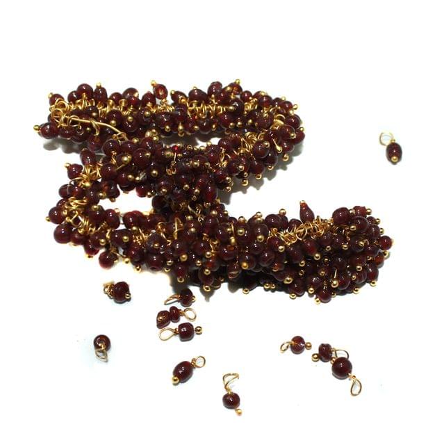 Loreal Glass Beads Maroon 4mm For Earring, Necklace and Bracelet