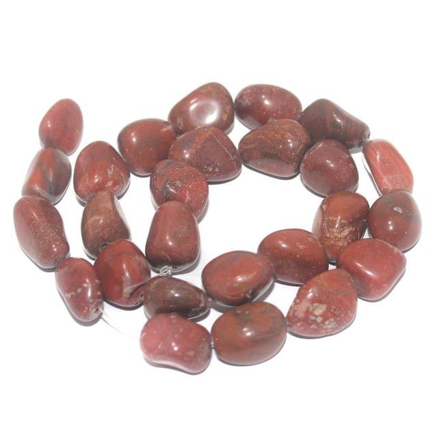 Tumbled Red Jasper Stone Beads 19-13 mm