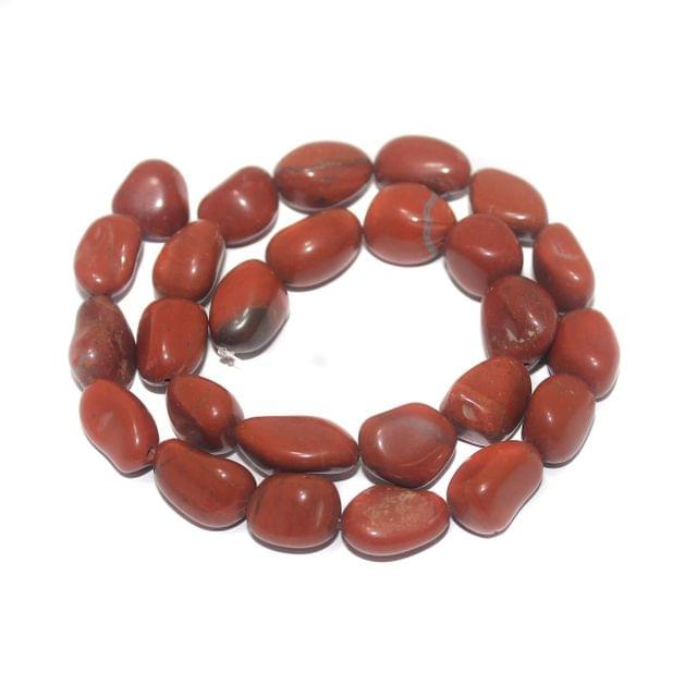 Tumbled Red Jasper Stone Beads 18-13 mm