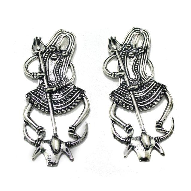 German Silver Lord Shiva Pendant, Pack Of 2 Pcs, Size: 3 Inchs