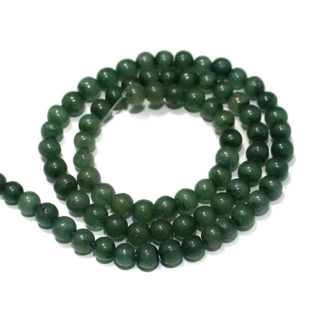 Green DIY Gemstone Beads, Size 05-07mm, Pack Of 1 String