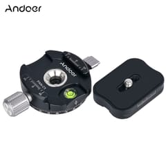 Andoer PAN-C1 Panoramic Tripod Head Clamp Adapter Aluminum