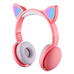 LED Cat Ear Headphones RGB Color Bluetooth 5.0 Headsets