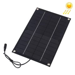 Portable Outdoor Sports Necessity 6W 12V Monocrystalline Silicon Solar Panel Charger with DC5521 Female Port & DC Power Cable for 12V Car Battery