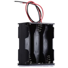 LandaTianrui LDTR-DJ003 6 x AA Batteries Case Storage Holder with 15cm Cable for Arduino (Black)