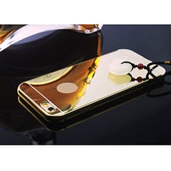 Luxury Ultra-Thin Mirror Case Skin for iPhone 6s Plus Gold Color