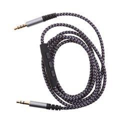 3.5mm AUX Cable, 1.4m/4.59ft Male to Male Auxiliary Cable with Mic and Volume Control for Smartphone Tablet Laptop Speaker Headset Car Stereo