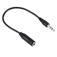 3.5 Male to 2.5 Female Converter Cable, Length: 17cm (Black)