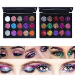 15 Color Eyeshadow Makeup Glitter Sparkle Powder Eye Shadow Palette 01 Color