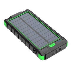 Waterproof USB Portable Solar Charger Solar Power Bank For Phones Green