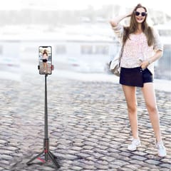 Extendable Selfie Stick Tripod Remote Bluetooth Shutter A-Pink