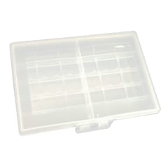 Clear AA/AAA Plastic Battery Storage Case/Organizer/Holder Holds 10x AA