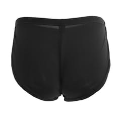 Men's Side Split Solid Briefs Bulge Pouch Boxers Underwear Panties M Black
