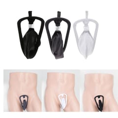 Men's Invisible Pouch C-string Thong Underwear Briefs Panty Lingerie Black