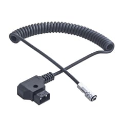 Male D-Tap to DC Coiled Extendable Spring Power Cable for BMPCC 4K