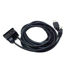 3.5mm USB Port AUX Audio Socket Car Auto Dashboard Mount Extension Cable