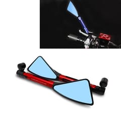 2 PCS Motorcycle Parts CNC Technology Aluminum Alloy Rearview Mirror Side Mirror (Red)