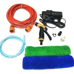 12V Car Wash Washing Machine Cleaning Electric Pump Pressure Washer Device Tool with 2pcs towel
