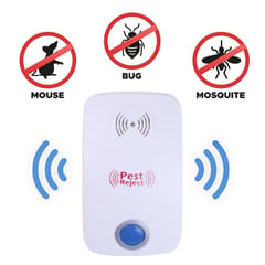 Electronic Ultrasonic Mosquito Rat Pest Control Repeller with LED Light, US Plug, AC90V-250V